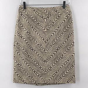 𝅺ANTHRO Pencil Skirt Print 100% Cotton Animal Print